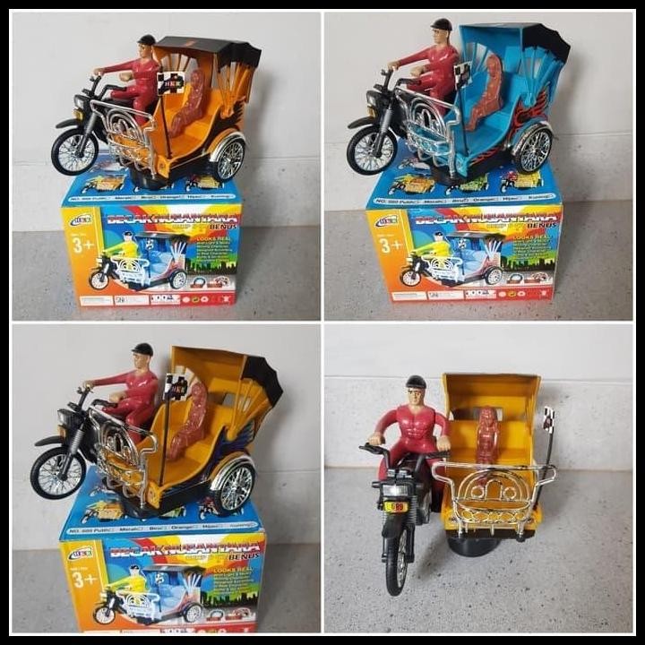 Becak Motor Mainan Anak - Bentror Becak Motor Mainan Edukasi Anak