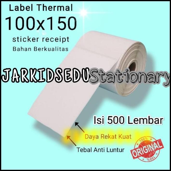 

Kertas Label Thermal Barcode Roll A6 100x150 mm Isi 500 Lembar
