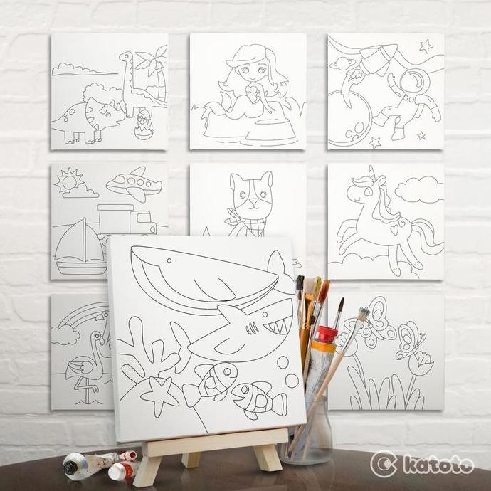 

Kanvas Lukis Sketsa Berkualitas 20X20 Cm - Blank Canvas Bergambar