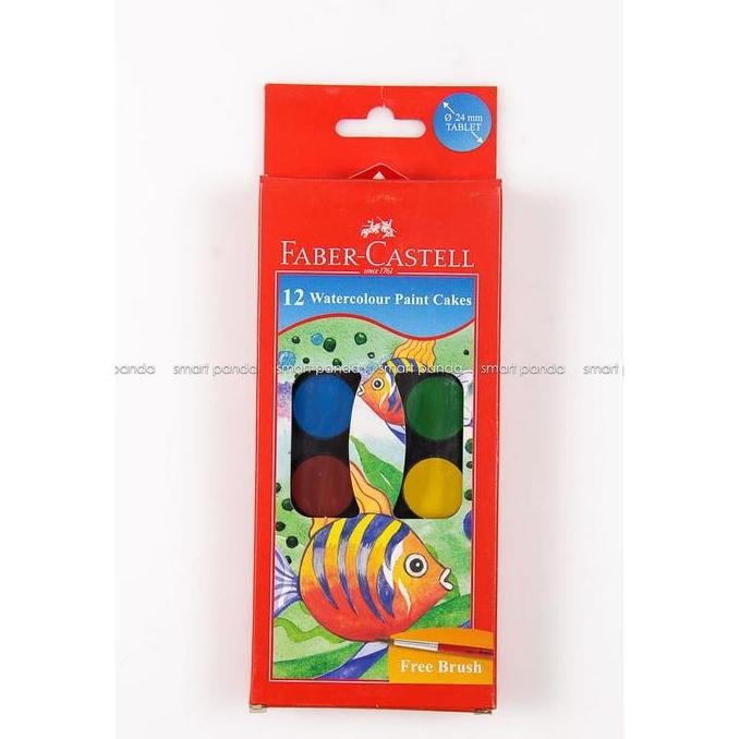 

Watercolour Paint Cake Faber Castell 12 Warna