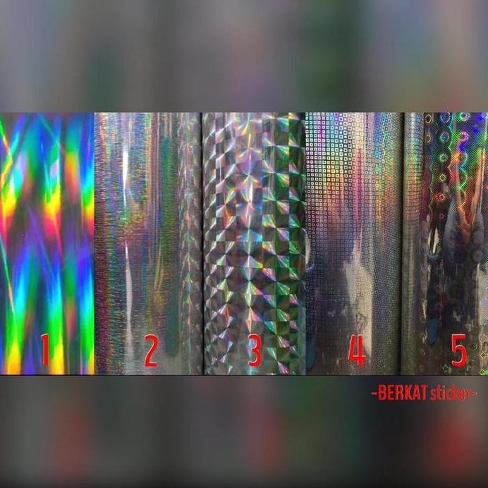 

Baru Sticker HOLOGRAM / RAINBOW / LASER CHROME stiker laser krom