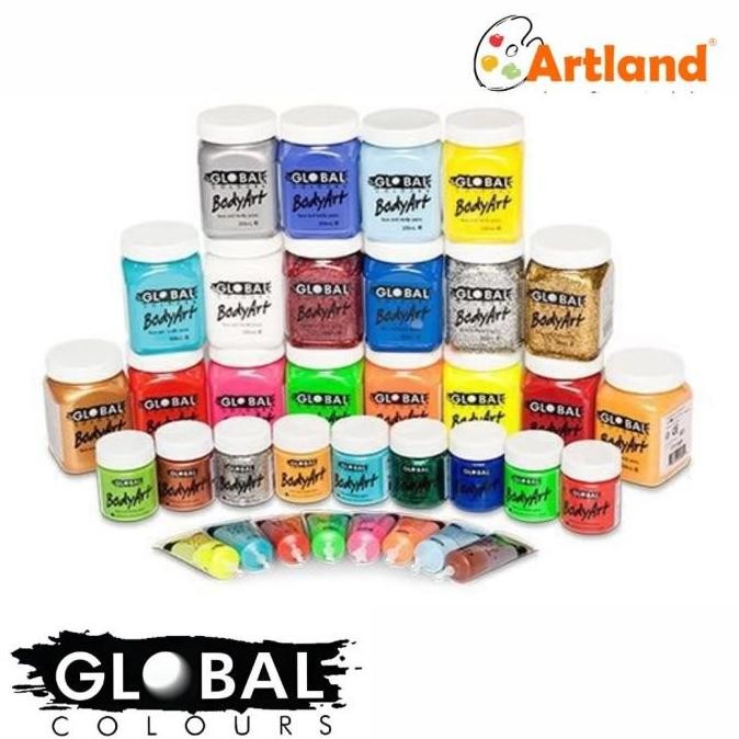 

Global Colours Bodyart 15Ml Cat Wajah & Tubuh Profesional ( Glitter,Neon Dan Metallic ) Tubuh