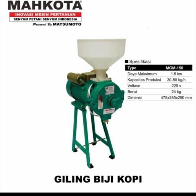 Mesin Gilingan Biji Kopi Halus Mahkota Mgm150E
