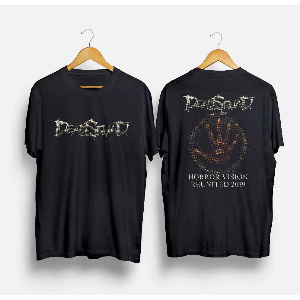 Promo Kaos Band Deadsquad Horror Vision Reunited 2019 T-Shirt Musik Rock Metal
