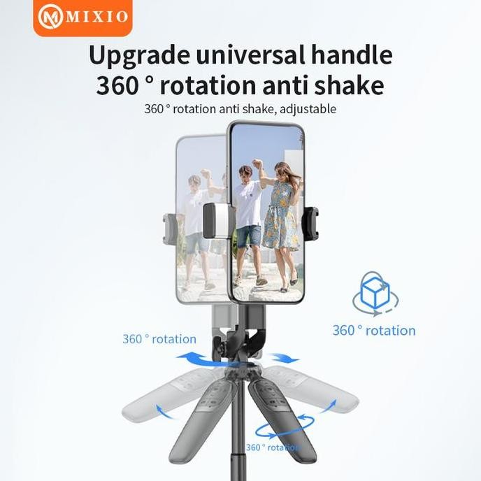 MIXIO A66 - 160CM TONGSIS BLUETOOTH SELFIE STICK TRIPOD WITH LED LHT