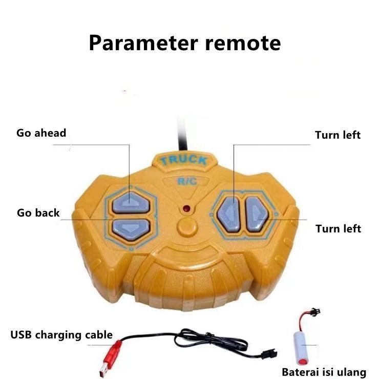 Bas-12 Mobil Dump Truck Remote Control 27Mhz Truk Oleng Rc Mainan Anak Laki-Laki Mobil Muatan Pasir 