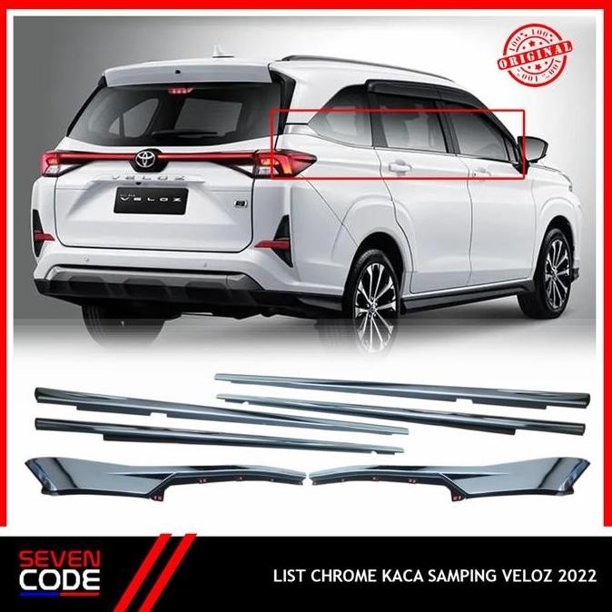 * LIST KACA SAMPING AVANZA VELOZ 2022 CHROME - ORIGINAL *