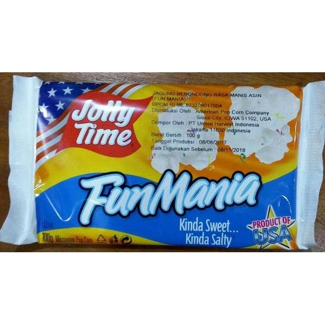 

JB [Promo] Popcorn Jolly Time "Fun Mania" None