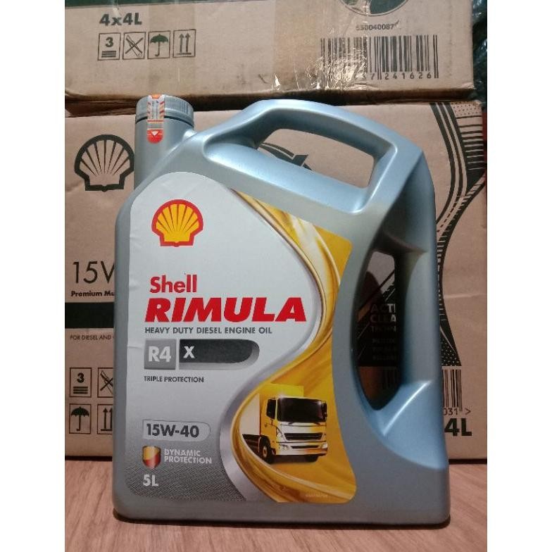 Oli Shell RIMULA R4X & R4 Plus 15W-40 5L ORIGINAL CENTANG HIJAU Nugi