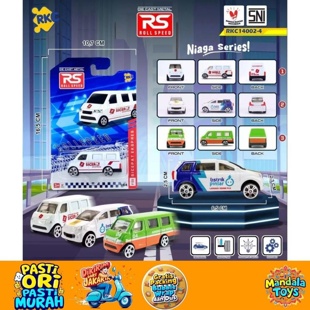 Flase Sale Diecast Metal Mobil Polisi Angkot Bus Indonesia Roll Speed
