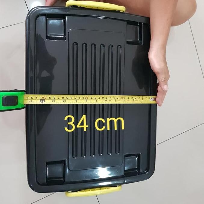 Baru Roller Box 40 Hitam Box Container Plastik Multifungsi