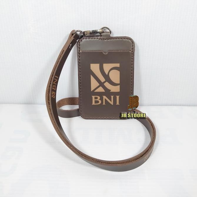 

Tempat Id Card Bni Kulit / Id Card Holder Bni Gantung / Name Tag Bni Tali Kulit