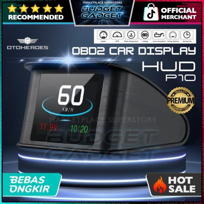 DISPLAY HUD MOBIL OBD2 COMPUTER SPEEDOMETER DIGITAL MOBIL - P10 ORIGINAL DAN TERPERCAYA