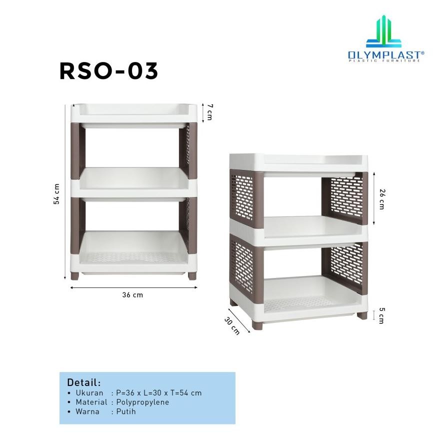 Rak Serbaguna Olymplast Susun 3 RSO 3 Olymplast Rak Plastik Olymplast Rak 3 Susun Nugi