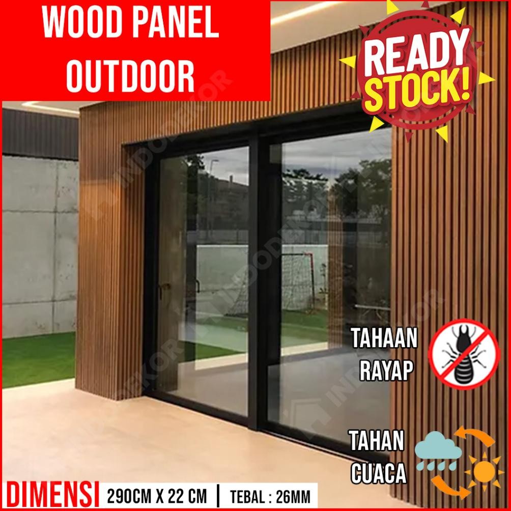 WPC Wallpanel Outdoor / Wall Panel WPC Motif Kayu Outdoor Nugi