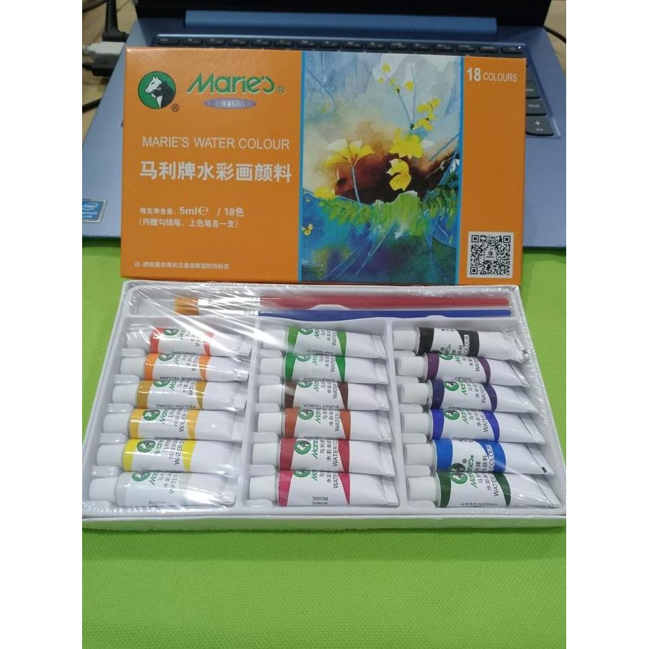 

Cat Air Marie'S Watercolor Set 18 Warna 5Ml Type E1327