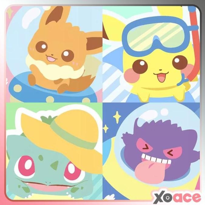 

20X20 Canvas Paint By Number Painting By Numbers Kit Diy Lukisan Seri Pokemon Pikachu