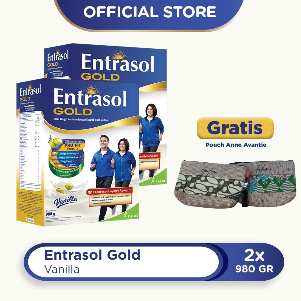 

NO_MORE Buy 2 Entrasol Gold Vanilla 980g Free Pouch Anne Avantie
