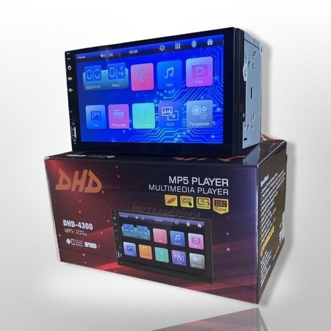 Head unit Double din DHD 4300 mirrorlink mp5 body panjang free camera
