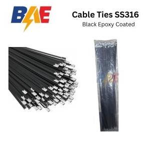 

Kabel Ties / Cable Ties Stainless Steel (Ss316) 360Mm X 4.6Mm / 7.9Mm Epoxy Coated Ball Lock Zip