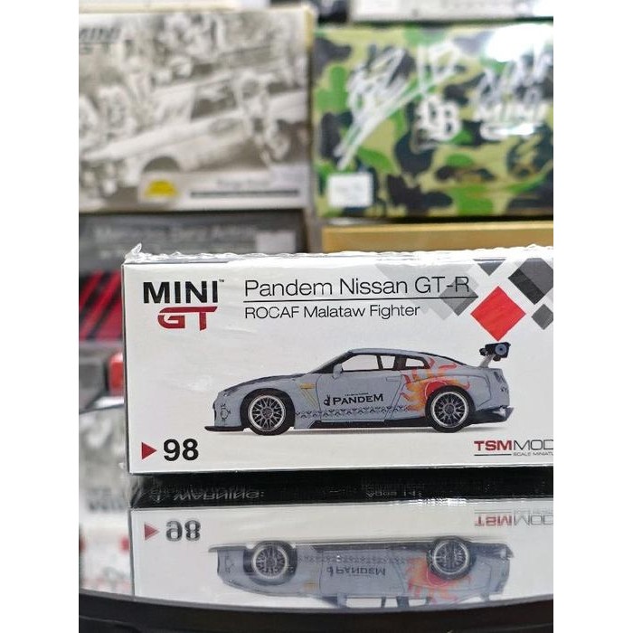 Mini GT Pandem Nissan GTR R35 GT Wing Rocaf Malataw Fighter Taiwan Exclusive MGT 98