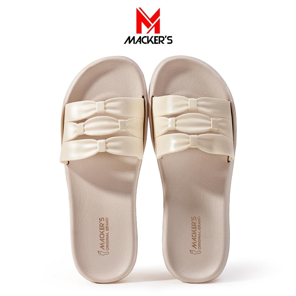 [MACKER'S] 2429 Sandal Selop Wanita Tinggi Sandal Kekinian Kasual Teplek Empuk Sandal Wedges Wanita 