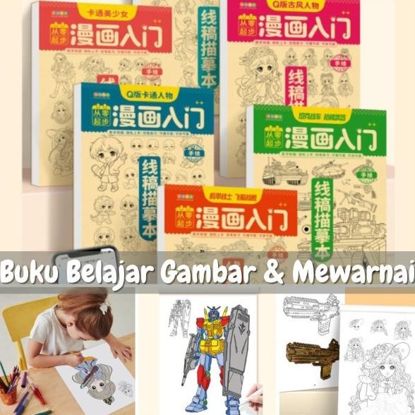 

Buku Belajar Menggambar Mewarnai Anak Drawing Coloring Book Activity Book Buku Edukasi ST0129 Nugi