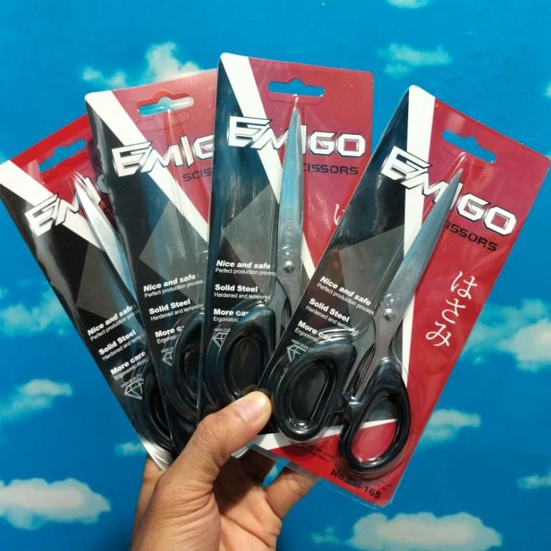 

(ISI 6 PCS) GUNTING EMIGO MEDIUM SCISSORS EM165 Nugi