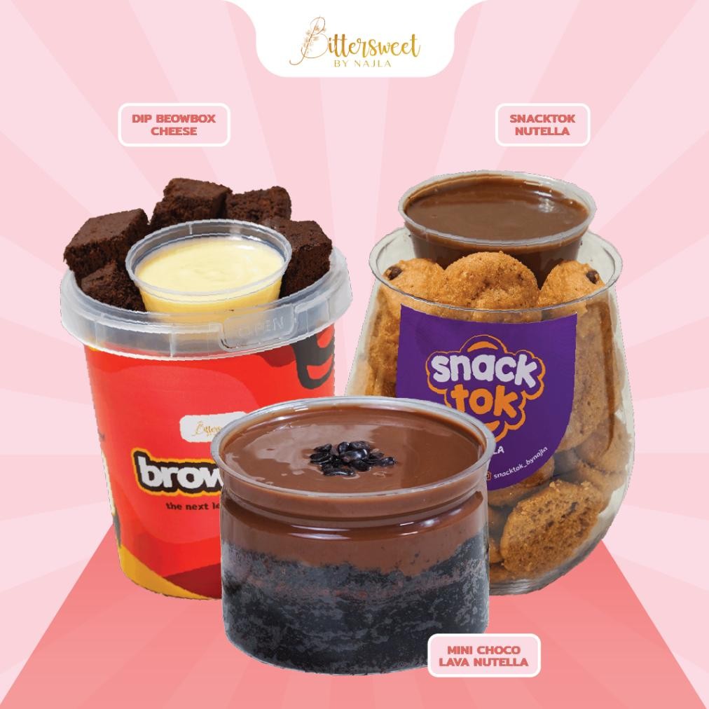 

NO_MORE DIP Snacktok Nutella + DIP Browbox Cheese + Mini Choco Lava Nutella [ Best Price ]