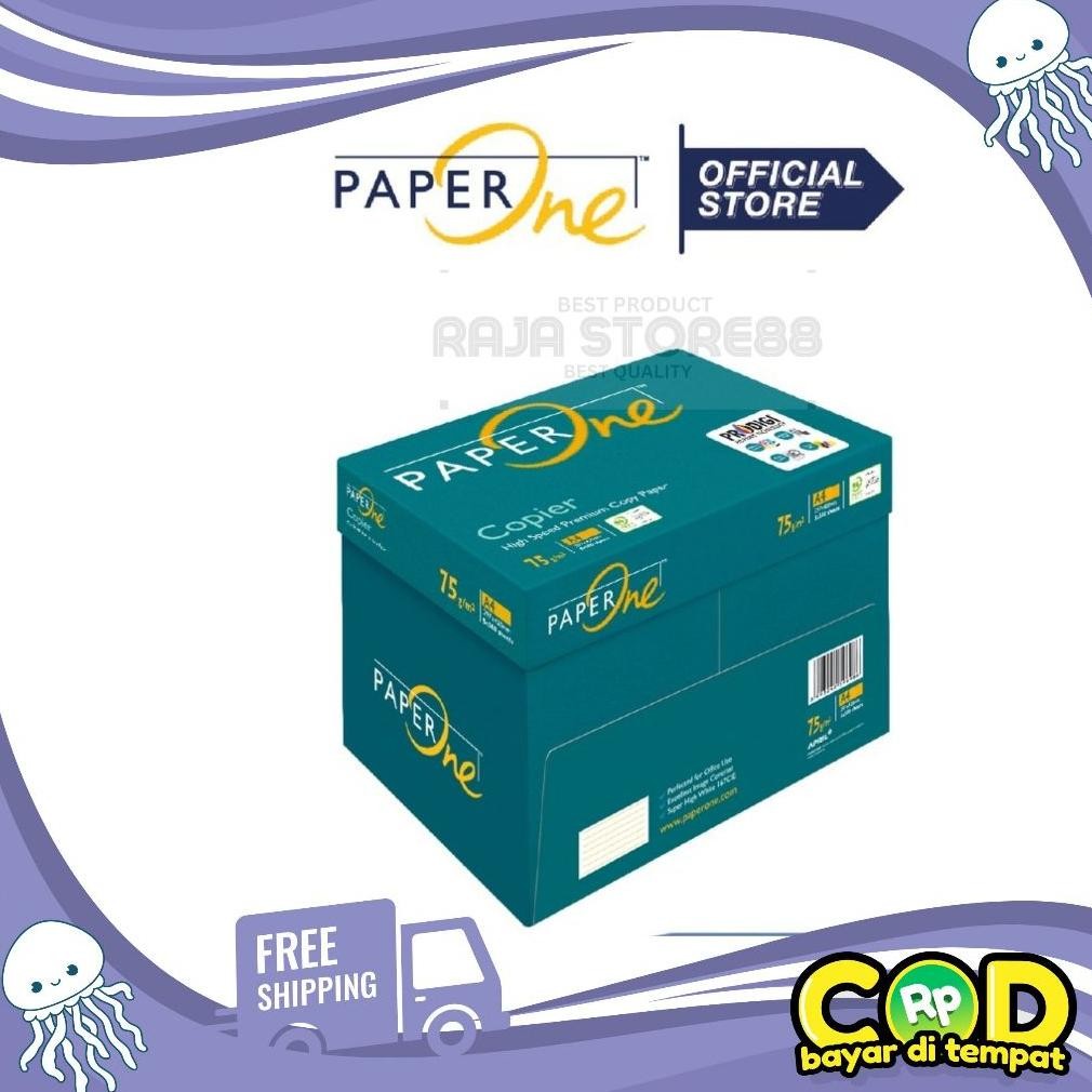 

(Instant)Kertas HVS Putih A4 75Gr PaperOne (5 Rim) Nugi