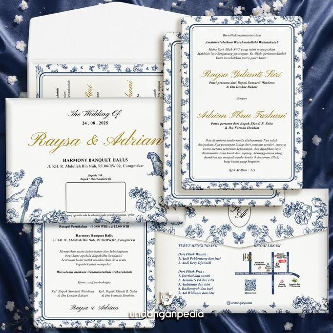 (50 Pcs) HARDCOVER LANDSCAPE + AMPLOP . INVITATION . UNDANGAN PERNIKAHAN HARD COVER BAHAN TEBAL UNIK