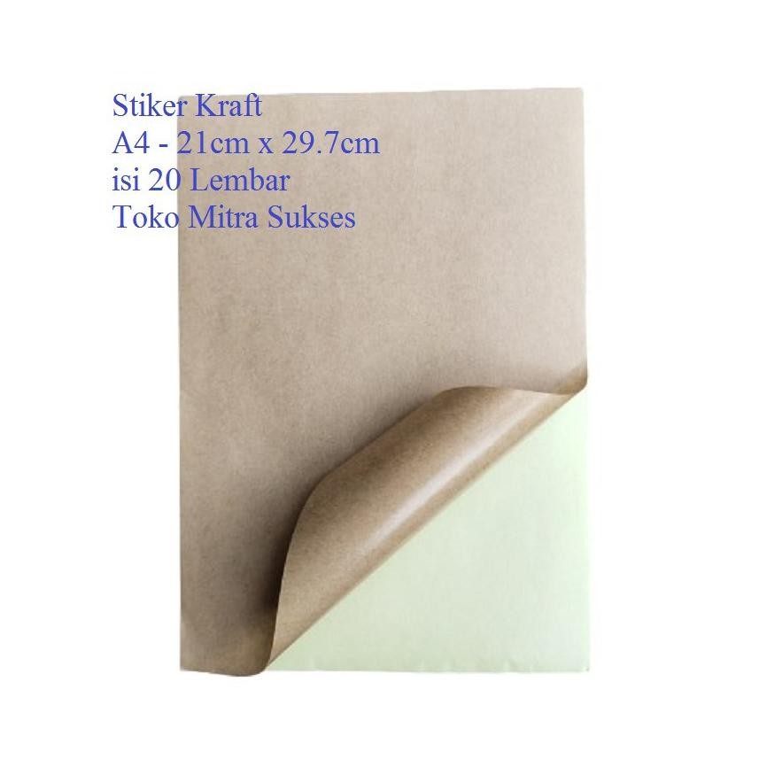 

20 Lembar Stiker Kraft Samson A4 Nugi