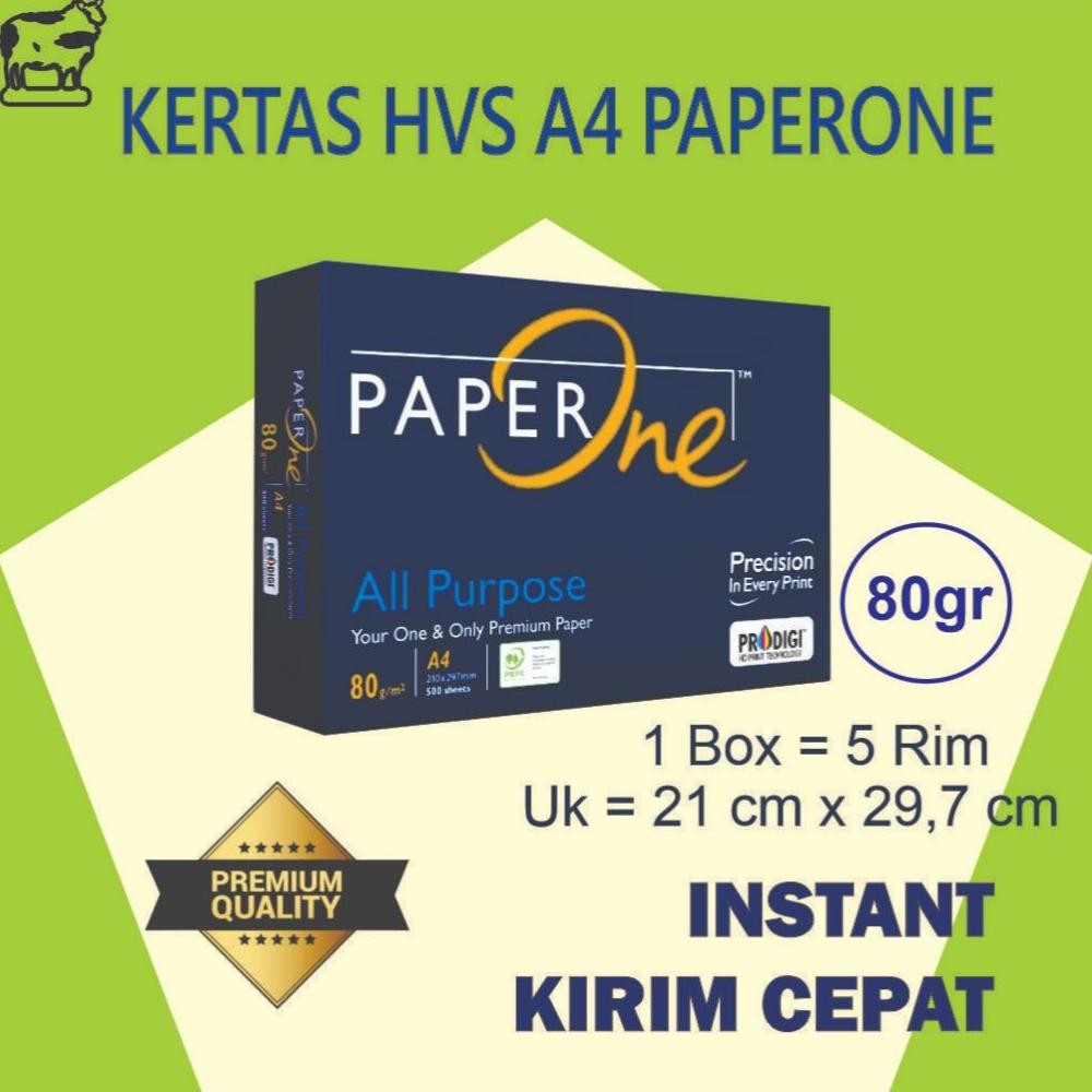 

Kertas HVS Paperone A4 80 Gr 1 Rim (500 Lbr) Keperluan Kantor Dan Sehari-hari Nugi
