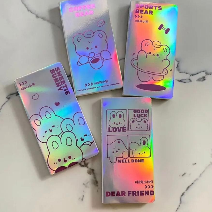 

Buku Diary HOLOGRAM Notebook Coffee Bear Lucu Free 4 Stiker Jurnal Book Nugi