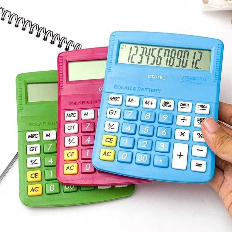 

Calculator Kalkulator Murah tipe SDC718 718 Warna Menarik 12 Digit CT Nugi