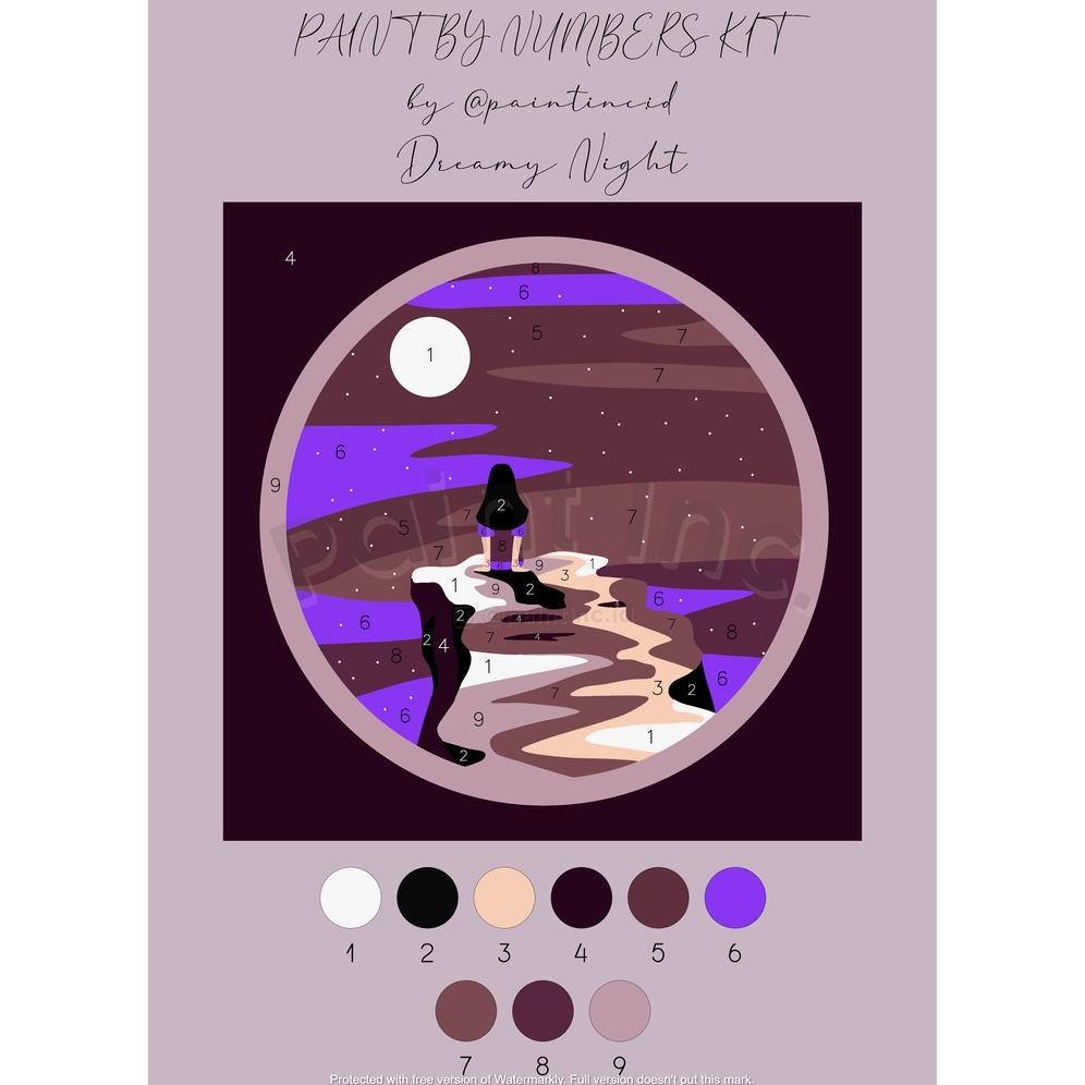 

Paint by Numbers Kit: Dreamy Night | Paint Inc. ID | Painting Kit | Paint by Number Nugi