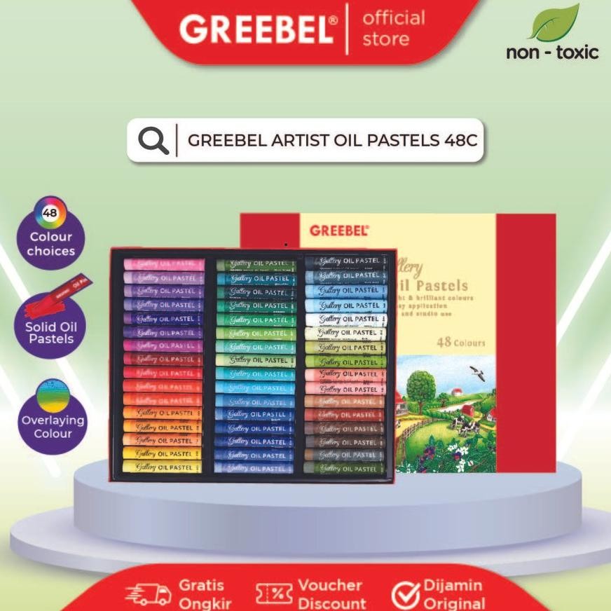 

Crayon Greebel Artist Oil Pastel 48 Warna Nugi