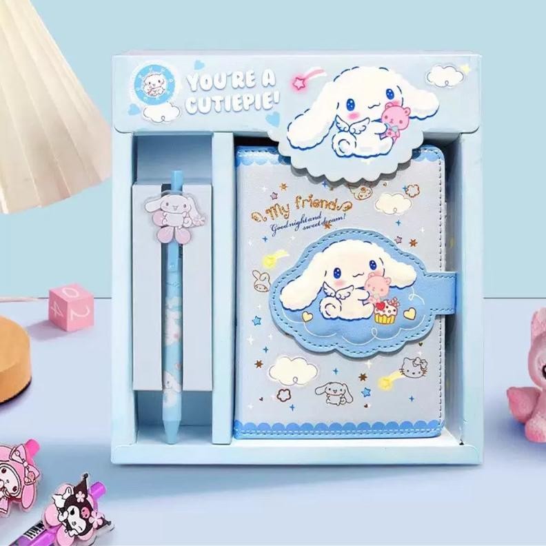 

Notebook Buku Agenda 2in1 Gift Box Set Sanrio My Melody Cinamoroll Nugi