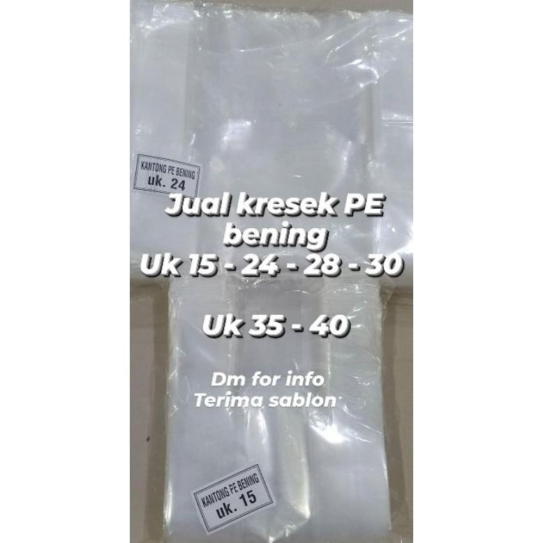 SR PLASTIK Kantong Kresek PE bening ( pabrik langsung) isi 50-100 Nugi