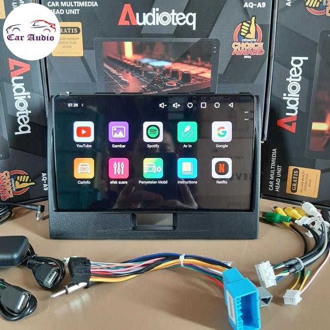 HEAD UNIT ANDROID WAGON / KARIMUN WAGON R ANDROID 9 INCH AUDIOTEQ 2/64 GB INCELL BLACK SCREEN ANDROI