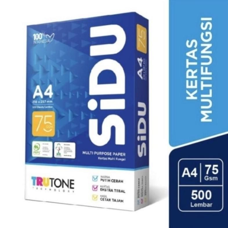 

Kertas HVS A4 75 Gram SIDU 1 Rim 500 Lembar Nugi