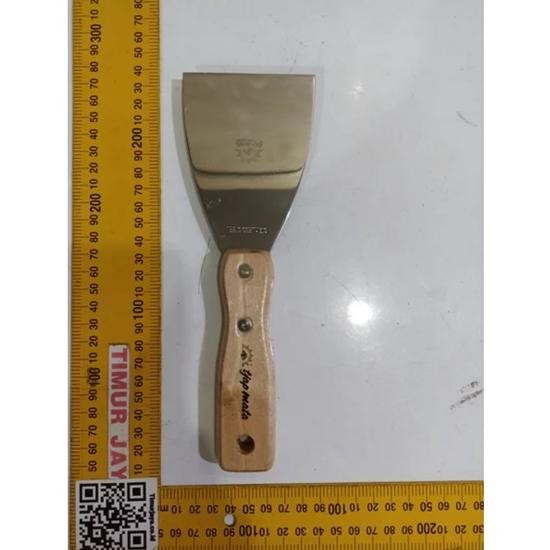 TJAP MATA 3 inch Stainless ASLI KAPE GAGANG Kayu Scraper Skrap Nugi
