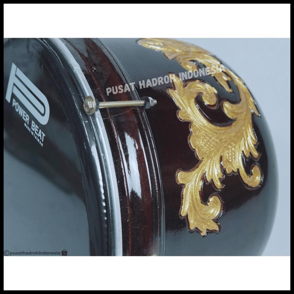 BASS HADROH UKIR JEPARA MOTIF UKIR UKURAN 14 INCH BASS REBANA QASIDAH BAS BANJARI TERBANGAN BASS MAR