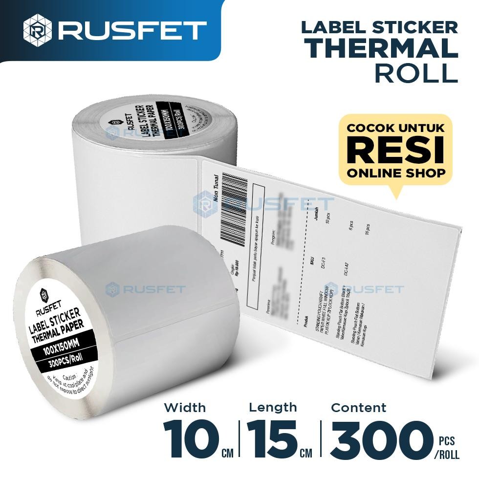 

Stiker Thermal Label Barcode/Label Resi Thermal 100 x 150mm Nugi