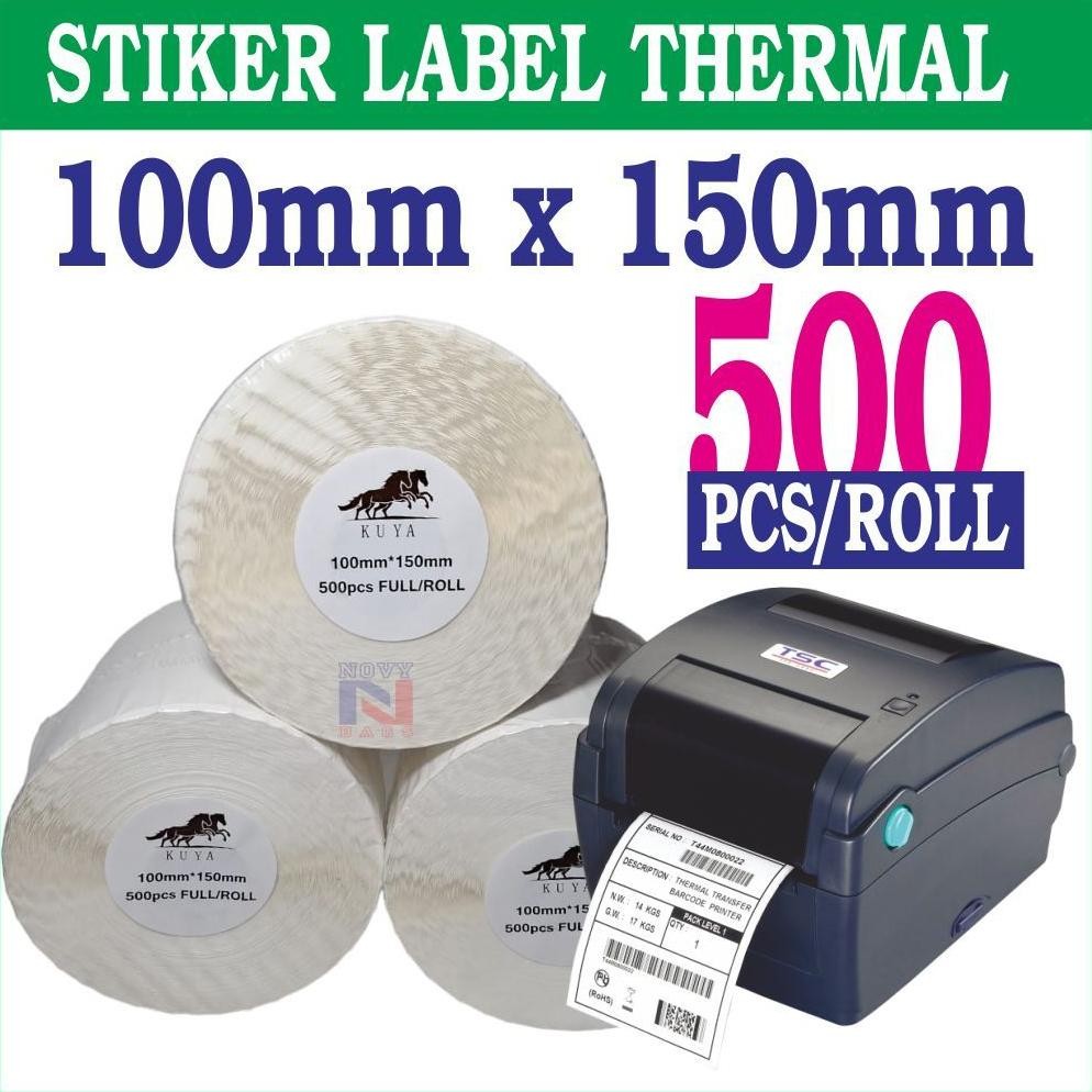 

STIKER THERMAL / STIKER LABEL BARCODE / RESI 100X150MM ISI 500/ROLL Harga 1 Pcs Nugi