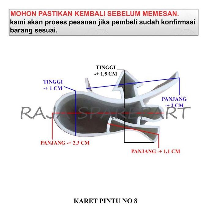 siap kirim] KP8 GASKET PINTU KULKAS / KARET PINTU KULKAS / KARET PINTU NO 8