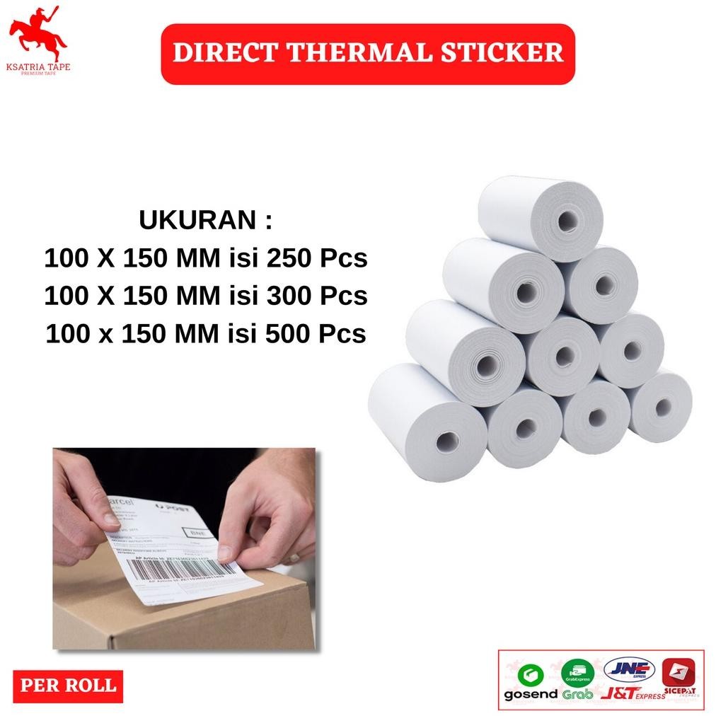

Thermal Direct Label/Kertas Label Stiker Blueprint/100 x 150 MM isi 250,300, dan 500 PCS - ROLL Nugi