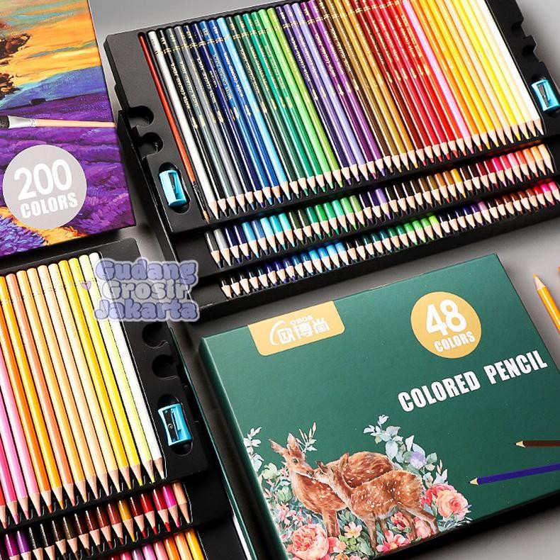 

OBOS Oil Pencil Color Pensil Warna Minyak 48/72 Pencil Color Set High Grade Oil Pencil Nugi