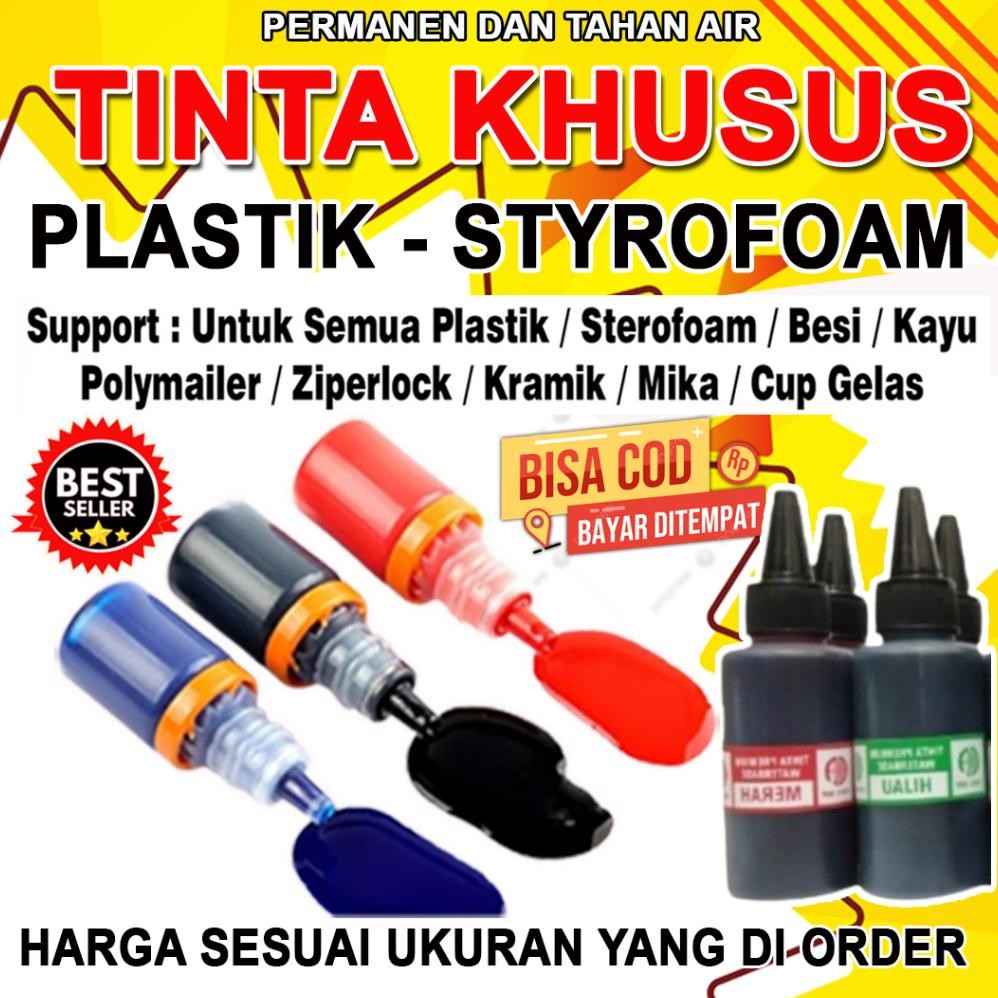 

Tinta Khusus GELAS CUP /PLASTIK PERMANENT WATER PROOF Nugi