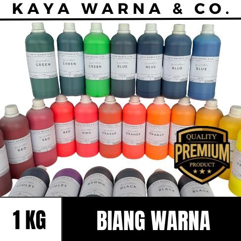 

Biang WARNA Pigmen Tinta Sablon Waterbase Ink KAYA WARNA & CO. (1kg) Nugi